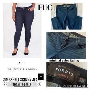 Bombshell Skinny Jeans Dark Wash - Torrid